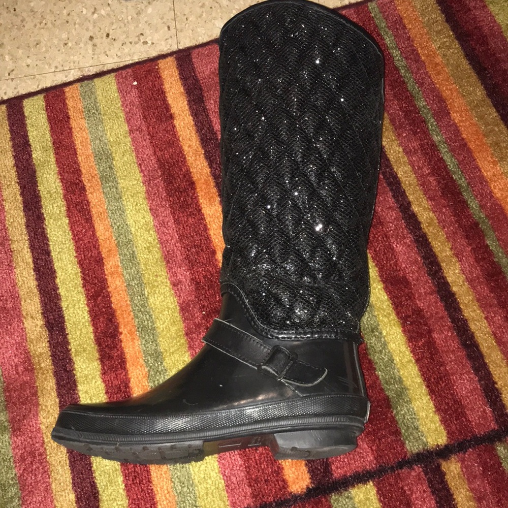 Sparkly Sperry rain boots